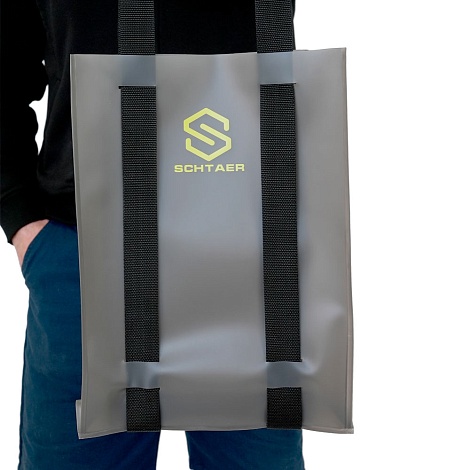 *SCH-SP008 Сумка шоппер ПВХ с нанесением логотипа, с нанесением фирменного логотипа SCHTAER