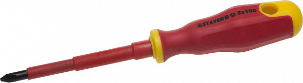 STAYER Electro, PH2 х 100 мм, диэлектрическая отвертка, Professional (25142-2-10)