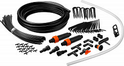 GRINDA 1/2″, 9 м, шланг магистральный, от емкости, уровневая трубка, 4 л/ч на раст, на 30 раст, система капельного полива (425272-30)