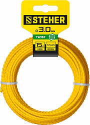 STEHER ВИТОЙ КВАДРАТ, 3.0 мм, 15 м, леска для триммера (75020-3.0)