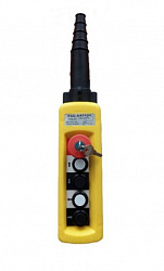 Пульт управления XAC-A4713Y для тали (4 кнопки, 1 скорость, ключ-марка, стоп, IP65, 380В)