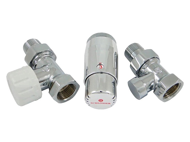 Комплект подключения SCHLOSSER STANDARD MINI 1/2quot; прямой, хром, с термоголовкой MINI М30х1,5
