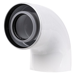 Отвод коаксиальный Royal Thermo 60/100, 90 гр. M/F для конденсационных котлов