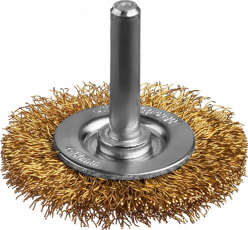 MIRAX 50 мм, витая стальная латунированная проволока 0.3 мм, щетка дисковая для дрели (35145-050)