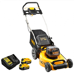 Аккумуляторная газонокоилка DEWALT DCMW564P2, (36 В, 5.0 А·ч, 25-86 мм, 2 АКБ)