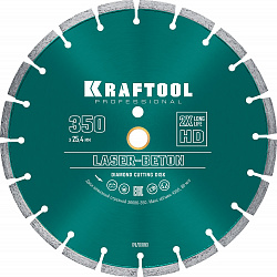 KRAFTOOL LASER-BETON 350 мм (25.4/20 мм, 10х3.2 мм), алмазный диск (36686-350)